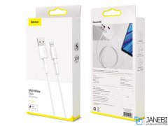 کابل شارژ سریع میکرو یو اس بی بیسوس Baseus Mini White Micro USB Cable 1M/4A