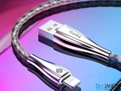 کابل شارژ و انتقال داده لایتنینگ فلزی توتو Totu King Kong Series || Lightning Cable 1m