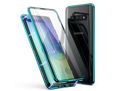 قاب مگنتی و محافظ صفحه شیشه ای سامسونگ Glass Magnetic 360 Case Samsung S10 Plus