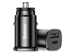 شارژر فندکی فست شارژ ماشین 30 وات بیسوس CCALL-AS