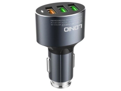 شارژر فندکی فست شارژ ماشین سه پورت 36 وات الدنیو C703Q
