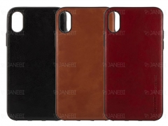 قاب طرح چرم آیفون Huanmin Leather Case Apple iPhone X/XS
