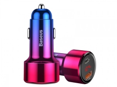 شارژر فندکی فست شارژ ماشین دو پورت سریع 45 وات بیسوس CCMLC20C
