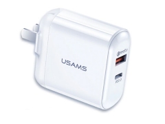 شارژر دیواری سریع 2 پورت یوسامز Usams T12 PD QC3.0 Fast USB Wall Charger