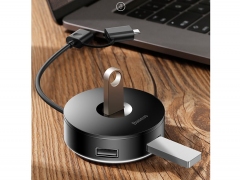 هاب یو اس بی و تایپ سی بیسوس Baseus Round Box Hub USB Adapter Type-C+USB