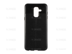 قاب ژله ای طرح چرم سامسونگ Auto Focus Case Samsung A6 Plus 2018