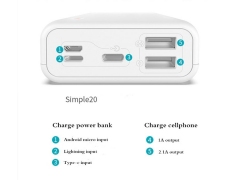 پاور بانک روموس Romoss Simple 20 PSL20 Power Bank 20000mAh