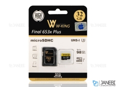 رم میکرو اس‌دی 32 گیگابایت W-KING 32GB Final 653xPlus 98MB/s Class 10