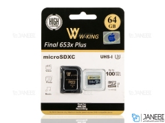 رم میکرو اس‌دی 64 گیگابایت W-KING 64GB Final 653xPlus 100MB/s Class 10