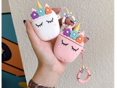 کاور محافظ ایرپاد طرح اسب تک شاخ Unicorn Silicone Case Apple Airpods