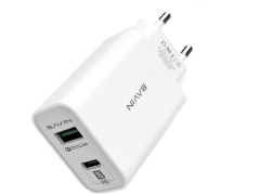 شارژر دیواری سریع و کابل تایپ سی-لایتنینگ باوین Bavin PC350Y Fast Charger