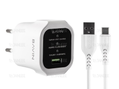 شارژر دیواری سریع و کابل تایپ سی باوین Bavin PC396Y Type-C Charger