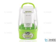 شارژر دیواری سریع و کابل میکرو یو اس بی باوین Bavin PC396Y Micro USB Charger