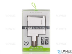 شارژر دیواری سریع 4 پورت باوین Bavin PC522Y Wall Charger