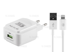 شارژر دیواری سریع و کابل لایتنینگ باوین Bavin PC635Y Lightning Charger