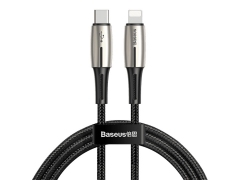 کابل شارژ سریع و انتقال داده تایپ سی به لایتنینگ 18 وات 1.3 متری بیسوس Baseus Water Drop Type-C to iP Cable CATLRD-01