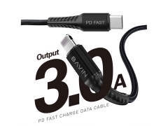 کابل تایپ سی به لایتنینگ سریع باوین Bavin CB-188 Type-C to Lightning Cable 1m