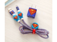 پک کیف و محافظ کابل شارژ آیفون سوپرمن Cover Charger Protector Super Man