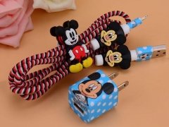 پک کیف و محافظ کابل شارژ آیفون میکی موس Cover Charger Protector Mickey Mouse