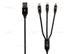 کابل شارژ سه سر پولو Polo SB-REMO-TIO Fast Charger Cable 1.2m