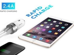 قیمت شارژر فندکی فست شارژ ماشین دو پورت راک