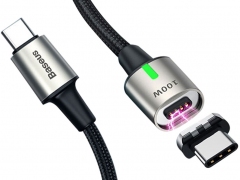 کابل آهنربایی دوسر تایپ سی سریع بیسوس Baseus Zinc Magnetic Type-C Cable 1.2m