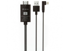 کابل مبدل لایتنینگ به اچ دی ام آی دویا Devia EC083 Storm Lightning+USB to HDMI Cable 2m