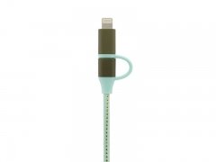 کابل دو سر میکرو یو اس بی و لایتنینگ تسکو TSCO TC A101 USB to 2 in 1 Cable 1m
