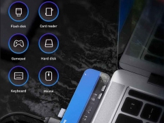 هاب آداپتور چندکاره مک بوک پرو بیسوس Baseus Multifunctional HUB Adapter