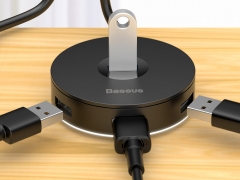 هاب آداپتور یو اس بی بیسوس  Baseus Round Box Hub Adapter USB to USB C30A-03