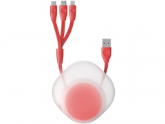 کابل شارژ سه سر بیسوس Baseus Little Reunion One-Way Stretchable Cable 85cm