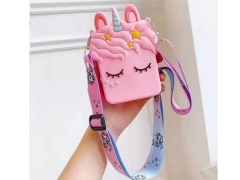 کیف سیلیکونی کوچک رودوشی طرح اسب تک شاخ ستاره دار Unicorn Little Bag