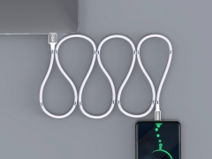کابل شارژ و انتقال داده لایتنینگ راک Rock Magnetic Silicone Lightning Cable 90CM