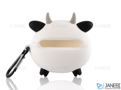 کاور محافظ سیلیکونی ایرپادپرو طرح گاو Cow Silicone Case Apple Airpods Pro