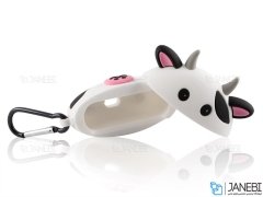 کاور محافظ سیلیکونی ایرپادپرو طرح گاو Cow Silicone Case Apple Airpods Pro