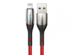 کابل شارژ و انتقال داده لایتنینگ بیسوس Baseus Horizontal Lightning Data Cable 50cm