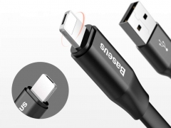 کابل شارژ دو سر میکرو یو اس بی و لایتنینگ بیسوس Baseus 2in1 Portable Cable 1.2M