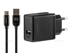 شارژر دیواری سریع وکابل شارژ مک دودو Mcdodo CH-580 VOOC Travel Charger Set