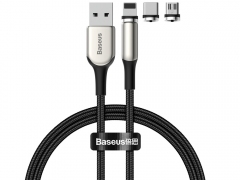 کابل شارژ سه سر آهنربایی بیسوس Baseus Zinc Magnetic Cable Kit 1M