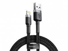 کابل شارژ سریع و انتقال داده لایتنینگ بیسوس Baseus Cafule Lightning Cable 1m 2.4A CALKLF-BG1