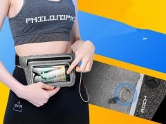 کیف کمری ورزشی راک Rock RST1038 Fashion Slim Sports Waist Bag-Transparent Window Version