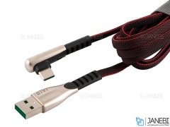 کابل شارژ سریع و انتقال داده تایپ سی دایوی Divi P453-12 Elbow Surfboard type-C Cable 1.2m