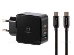 شارژر دیواری سریع و کابل شارژ تایپ سی مک دودو Mcdodo Dual Quick Charge 30W CH-692