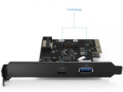هاب اینترنال یو اس بی و تایپ سی اوریکو Orico PA31-AC 2Port USB PCI-E Adapter
