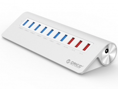 هاب آداپتور یو اس بی 10 پورت اوریکو Orico M3H73P 7+3Port USB Hub