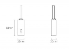 مبدل تایپ سی و یو اس بی به RJ45 بیسوس Baseus Steel Cannon Series USB A & Type-C To LAN Adapter