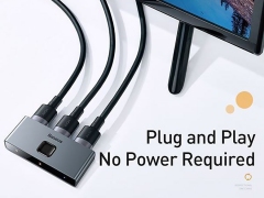 سوییچ دو پورت اچ دی ام آی بیسوس Baseus CAHUB-BC0G Matrix HDMI Splitter