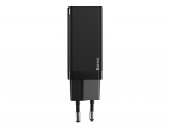 شارژر دیواری دو پورت سریع بیسوس با کابل شارژ Baseus CCGAN45CE GaN Mini Quick Charger 45W