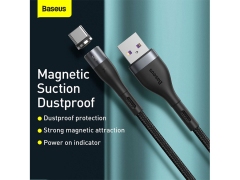 کابل شارژ سریع آهنربایی تایپ سی بیسوس Baseus Zinc Magnetic Type-C Cable 5A 1m