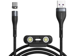 کابل آهنربایی سه سر سریع بیسوس Baseus Zinc Magnetic Cable Kit 5A 1m